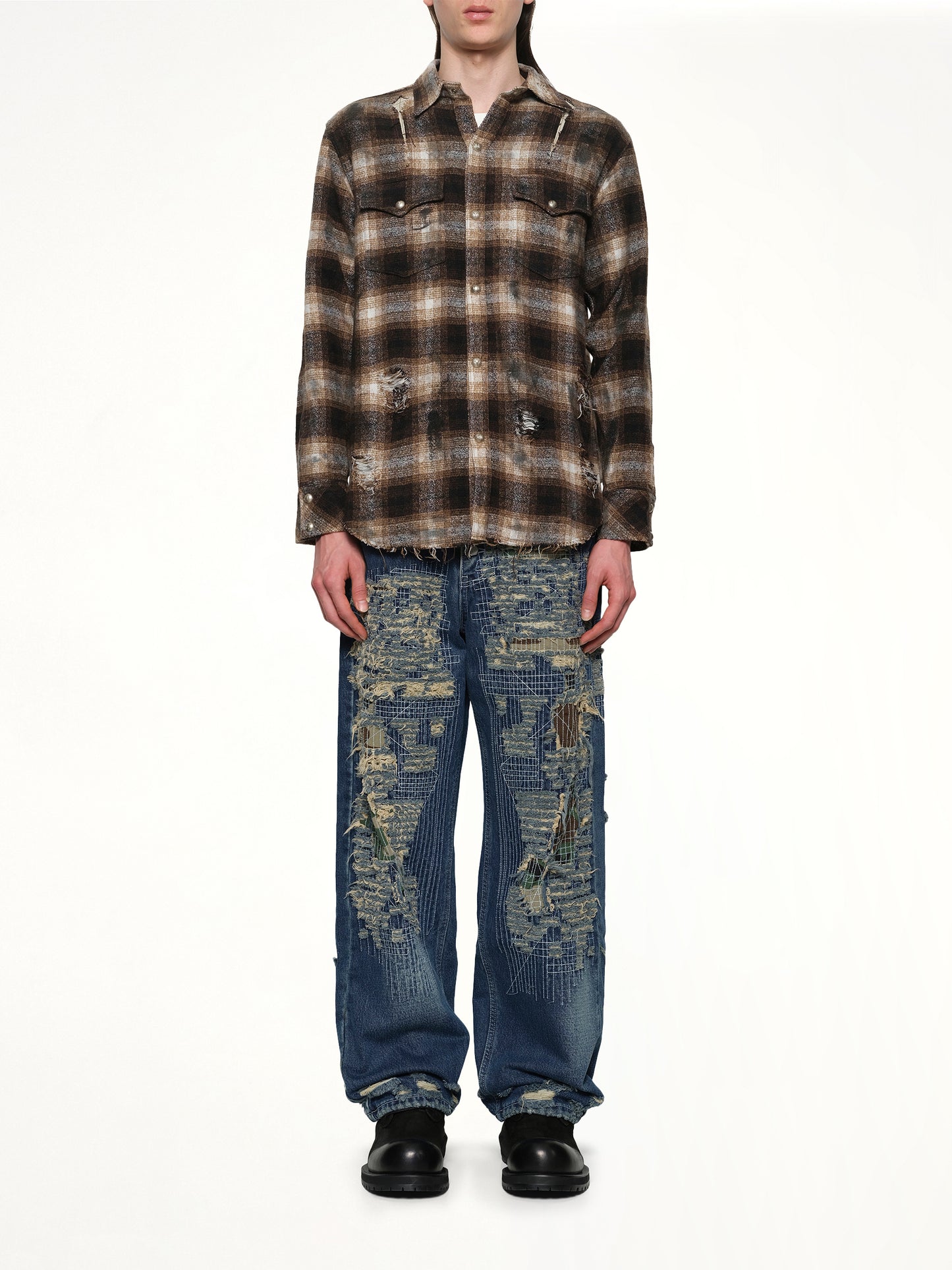 Angels Damaged Shirt in Brown