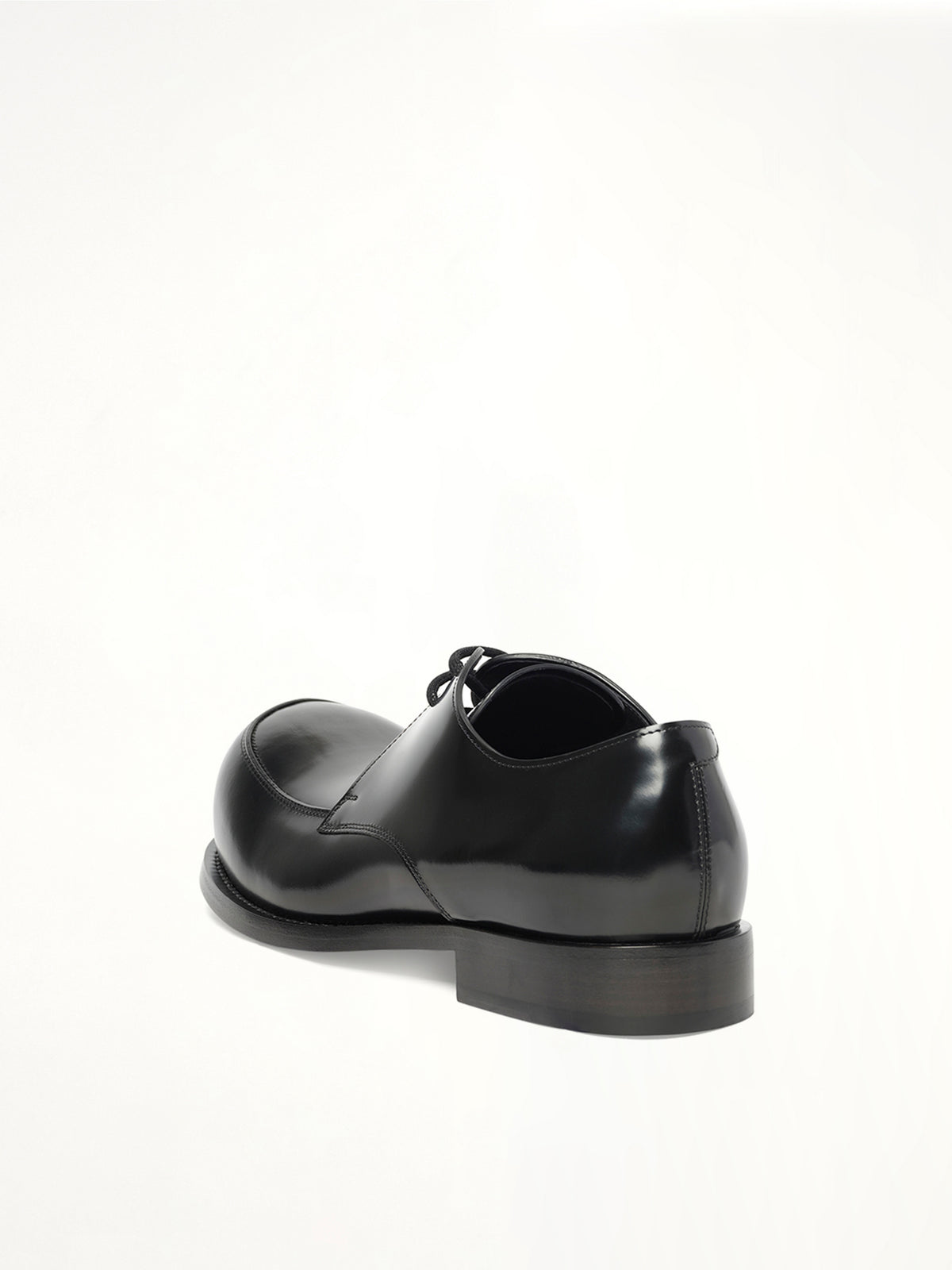 Round Toe Derby in Black Back View | MARNI
