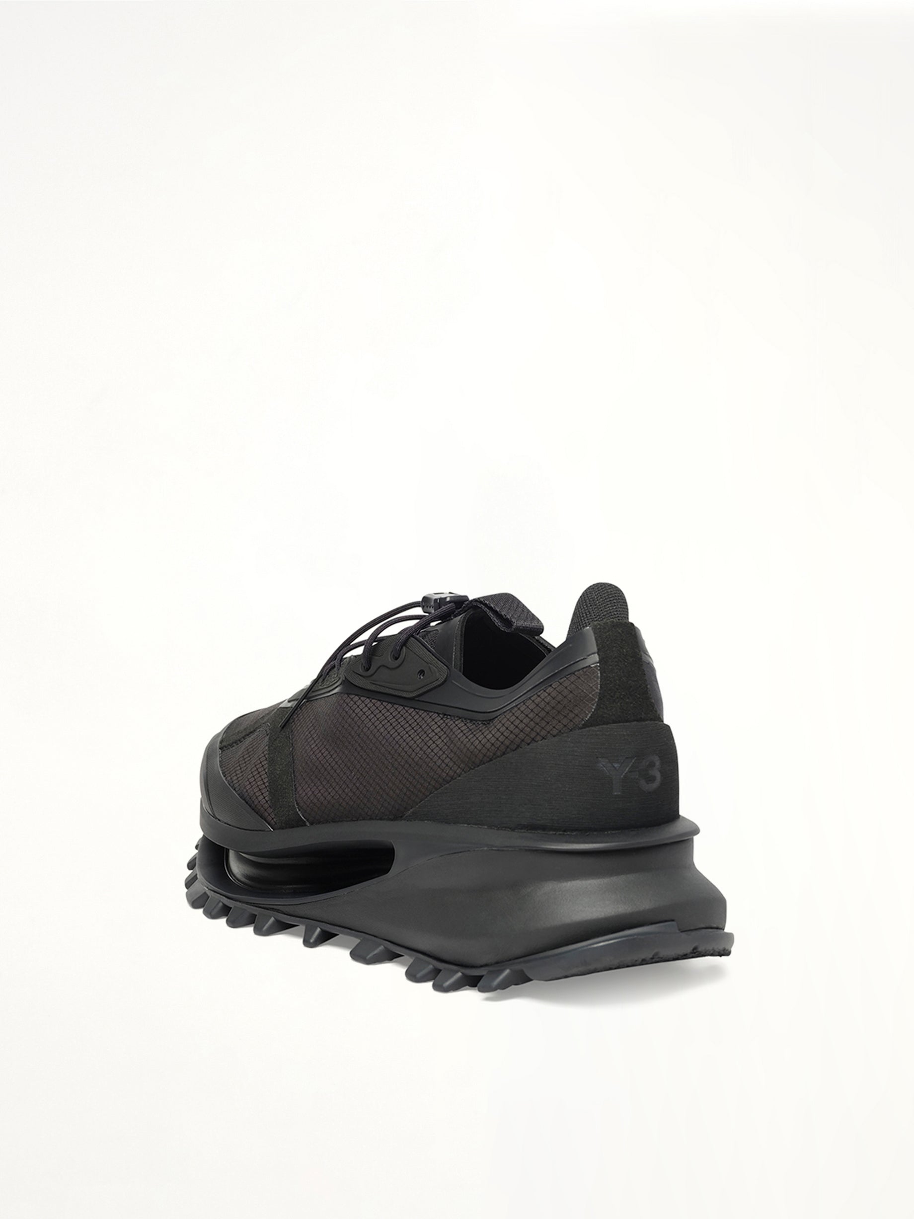 S-Gendo Run Sneaker in Black Back View | Y-3