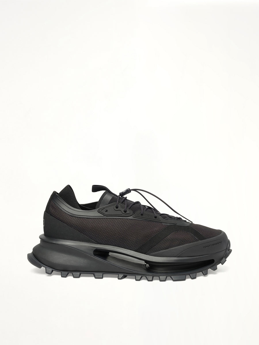 S-Gendo Run Sneaker in Black Side View | Y-3