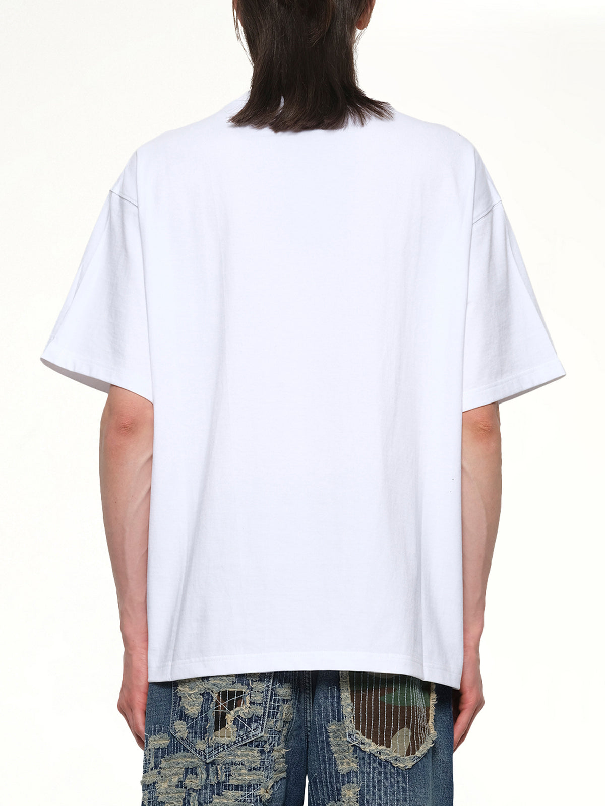 ホワイトのTCスカルTシャツ