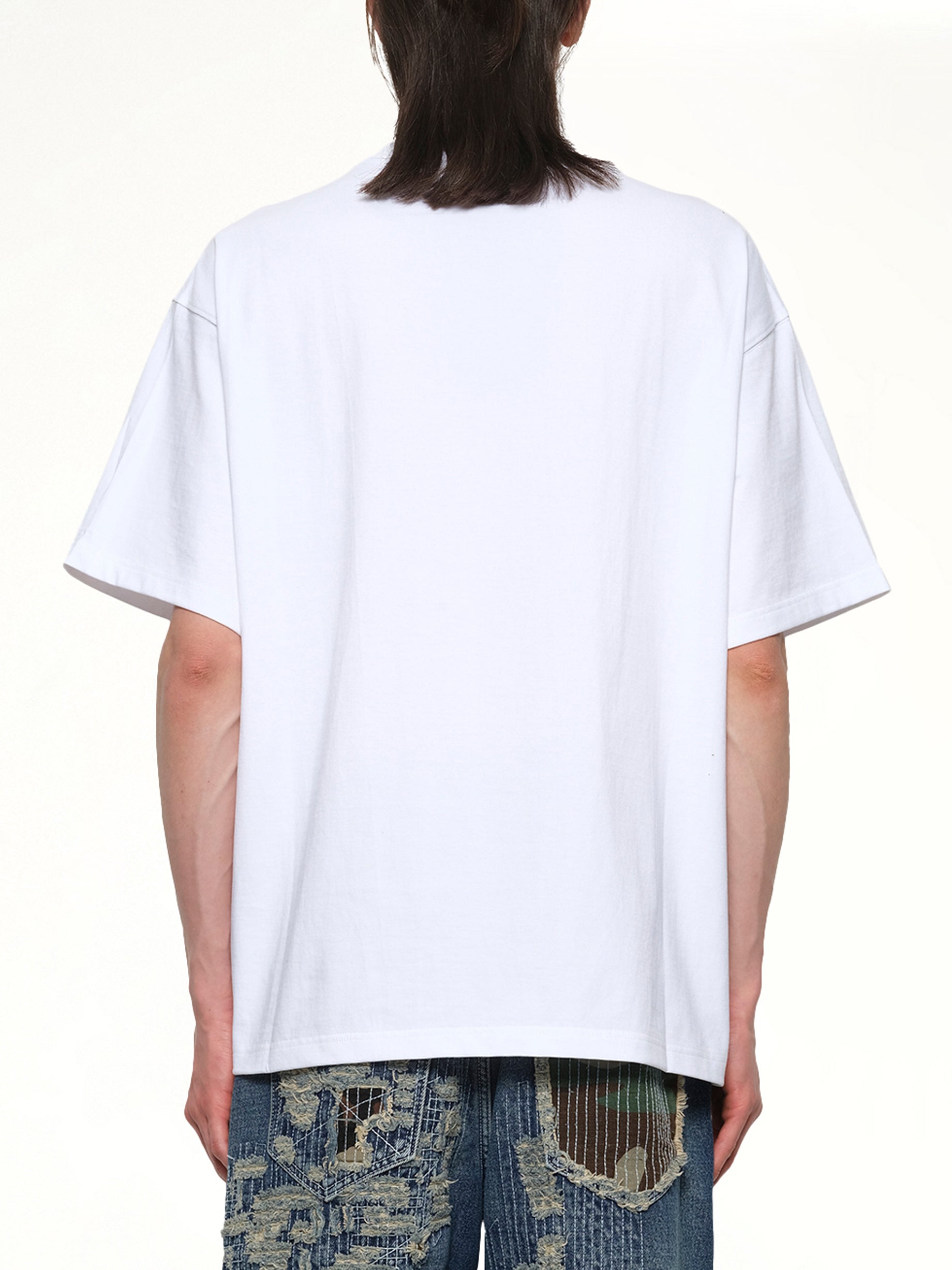 ホワイトのTCスカルTシャツ