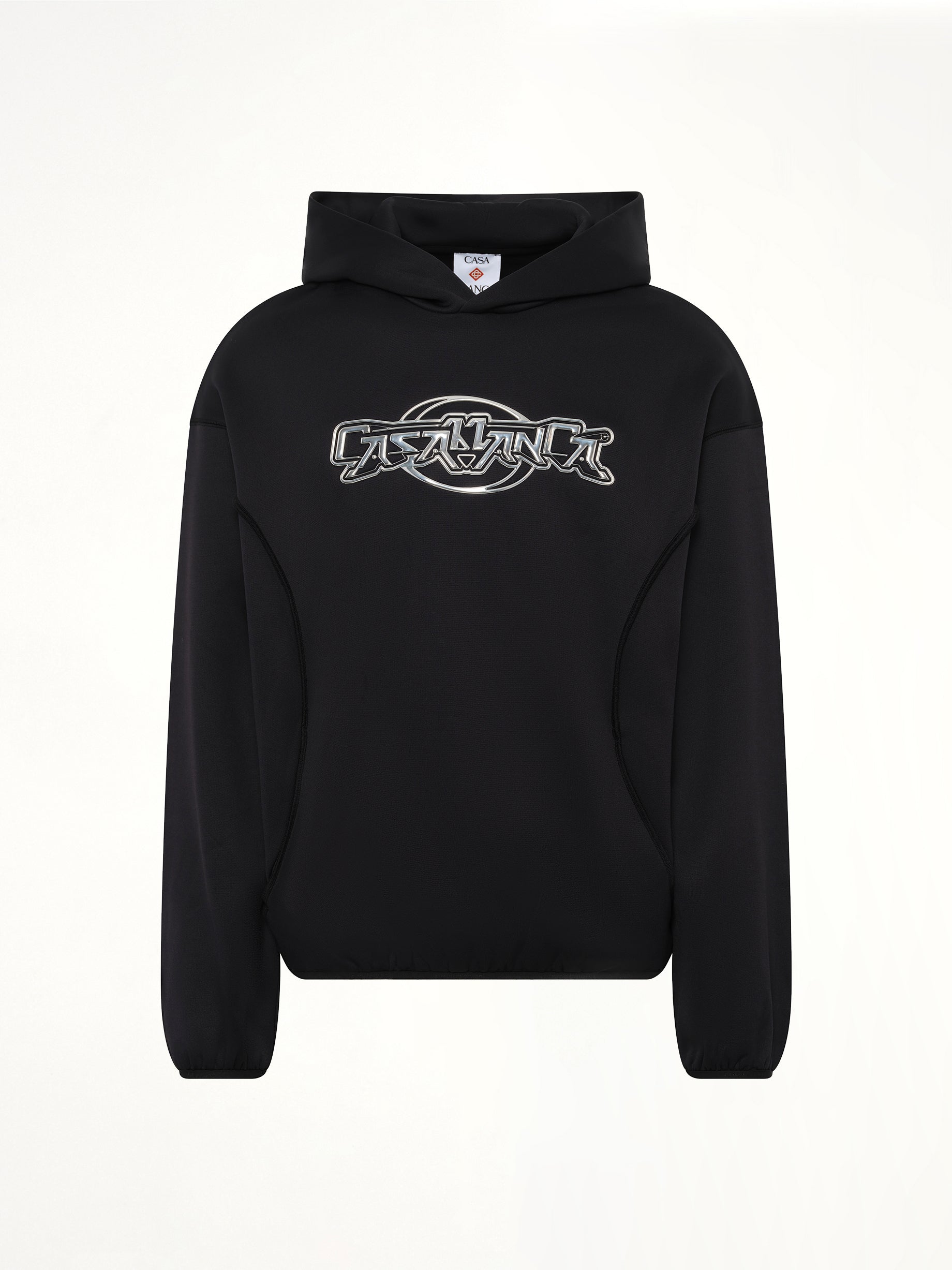 Oversized Panelled Hoodie in Black