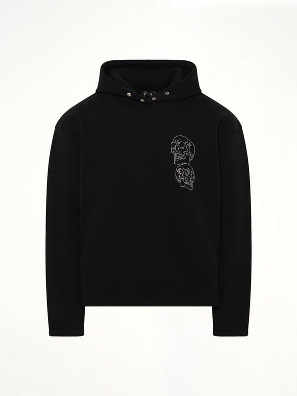 TC Angels Crystal Embellished Hoodie in Black