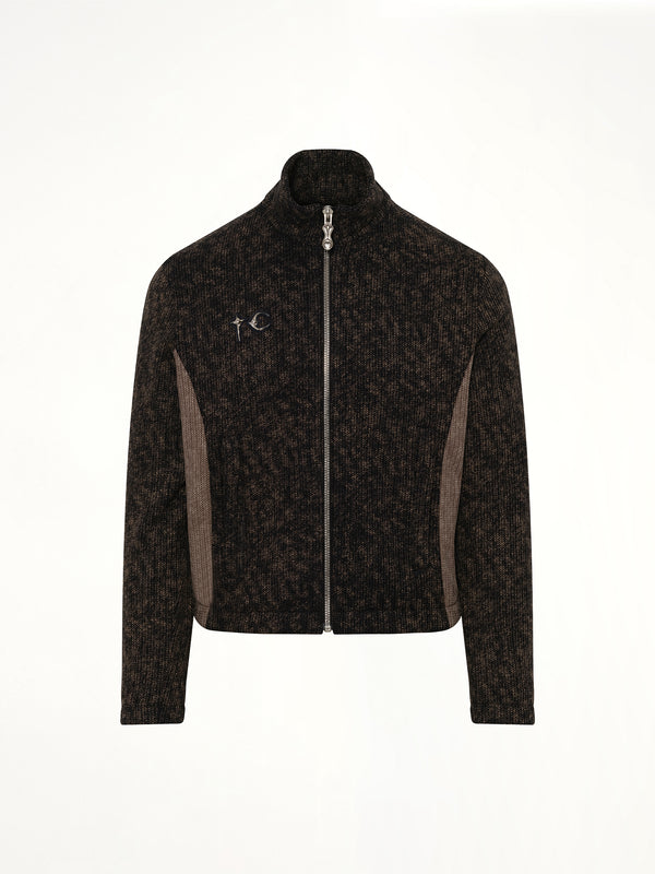 Devil Peace Patch Knit Jacket in Black