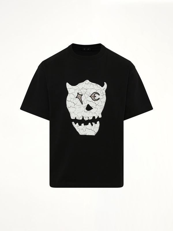 ブラックのTCスカルTシャツ