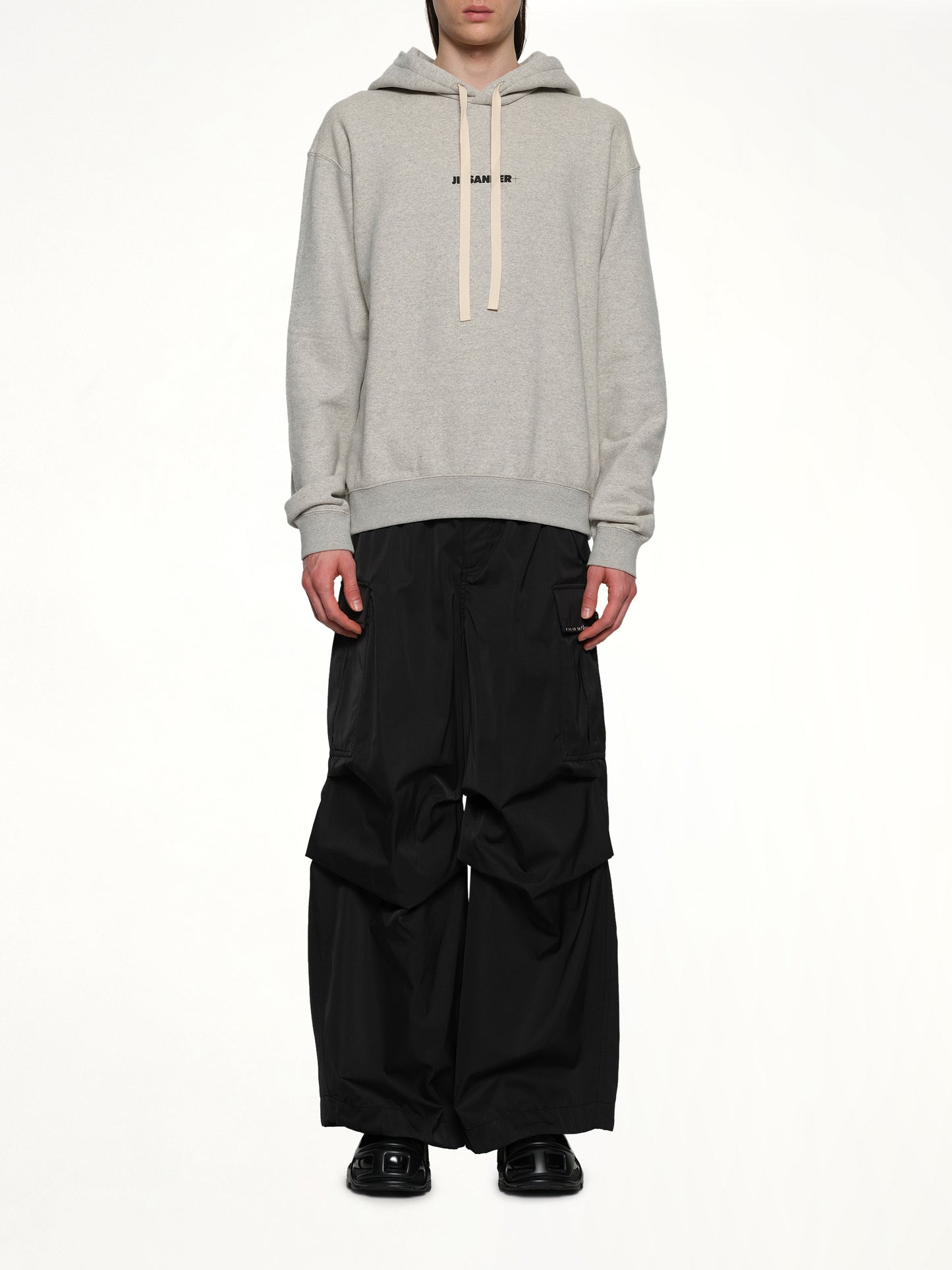 Plus Compact Terry Hoodie in Powder Green