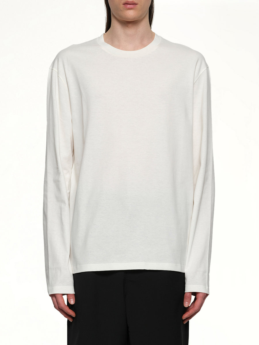 Long Sleeve Logo T-Shirt in Coconut