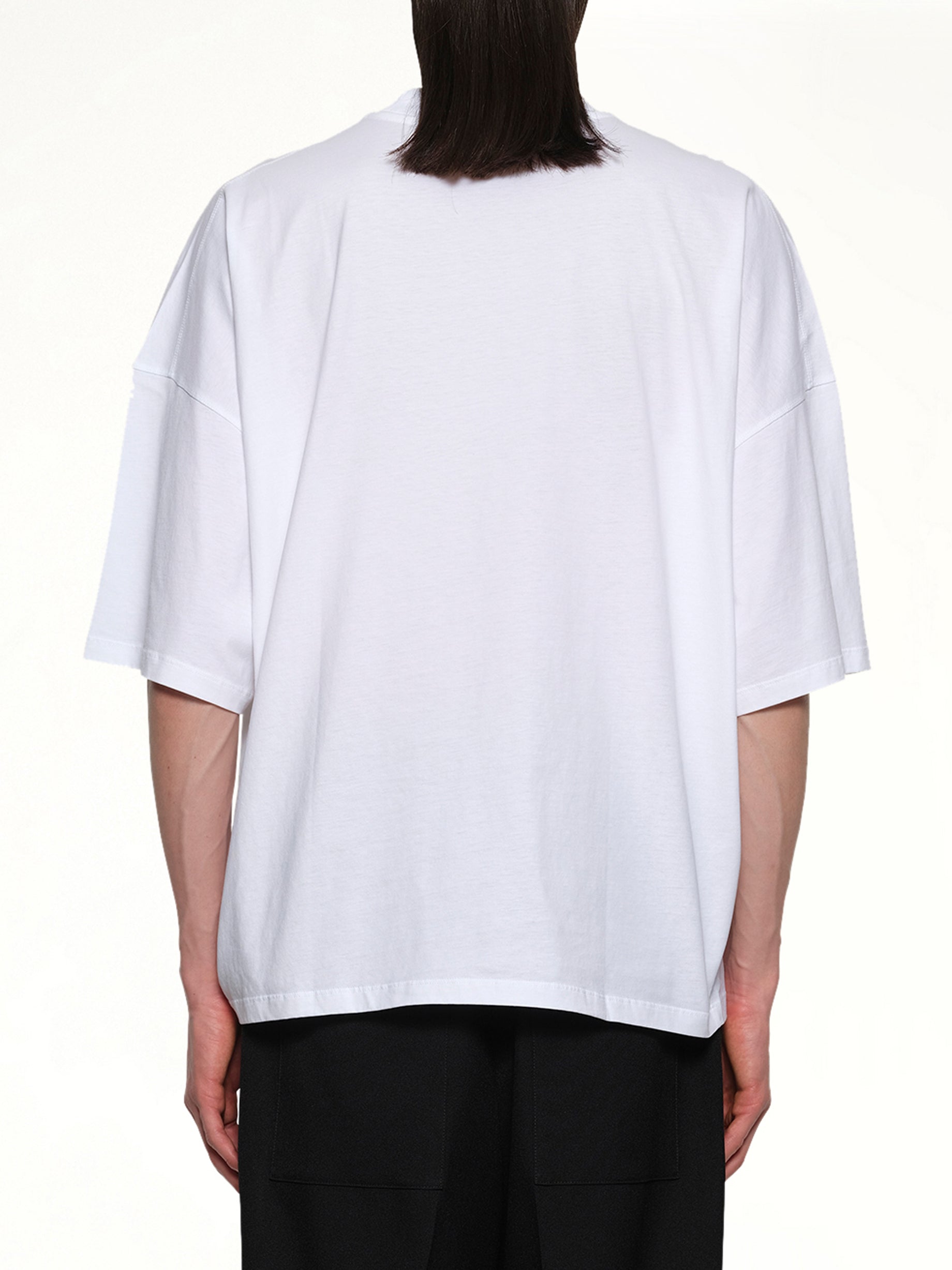 Mock Neck T-Shirt in White