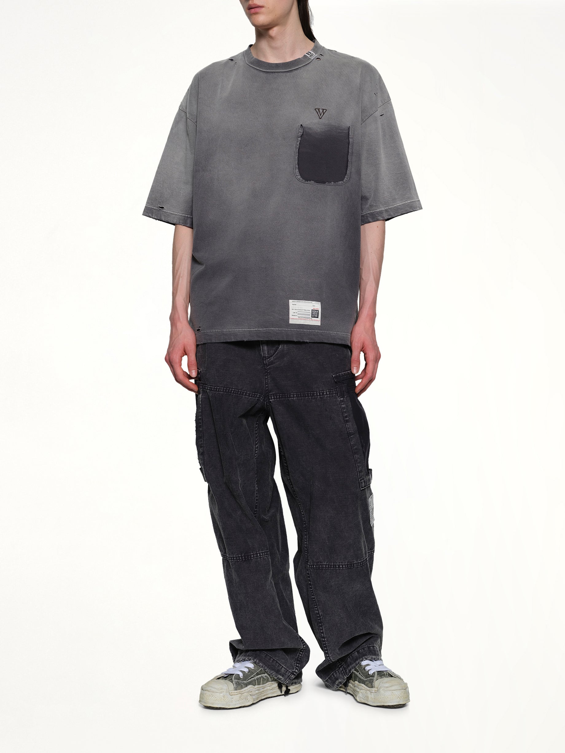 Sun Faded T-Shirt in Black