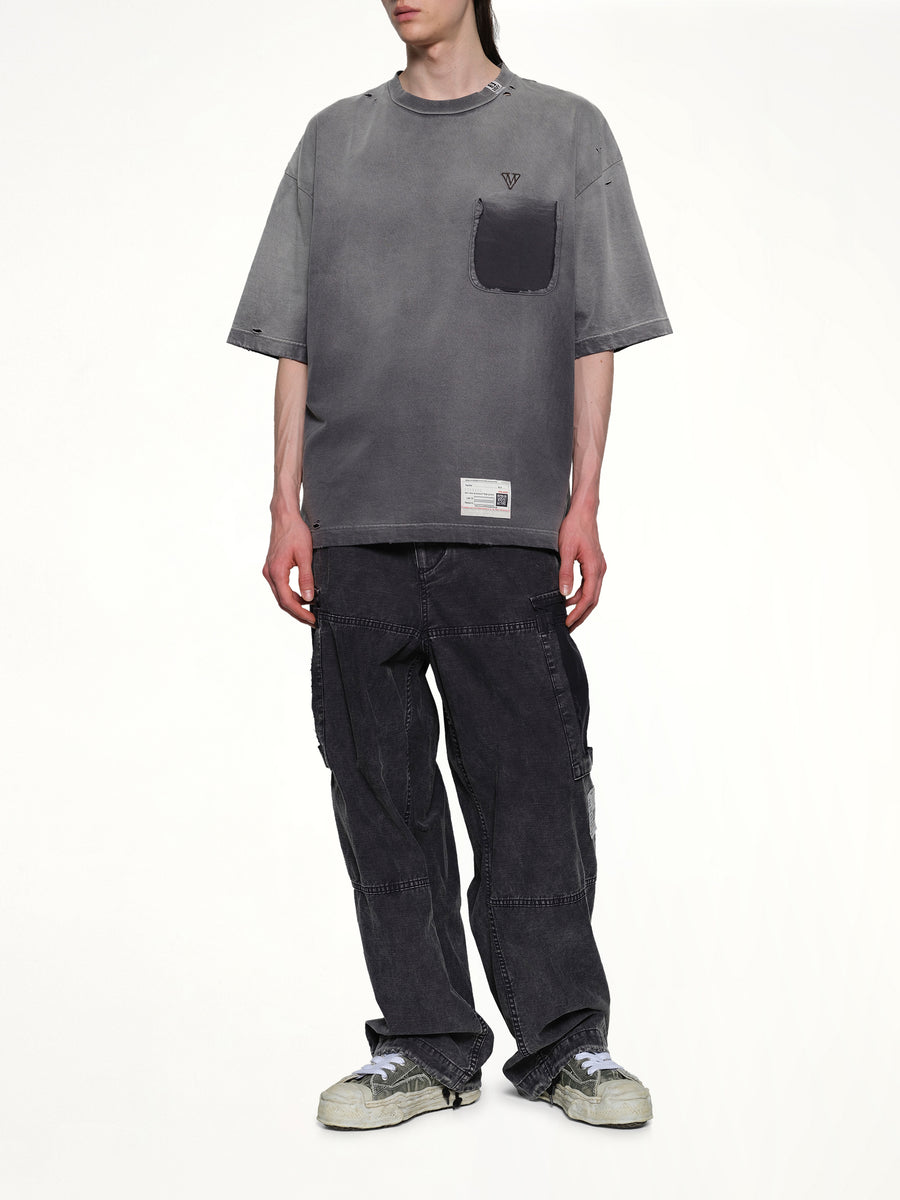 Sun Faded T-Shirt in Black