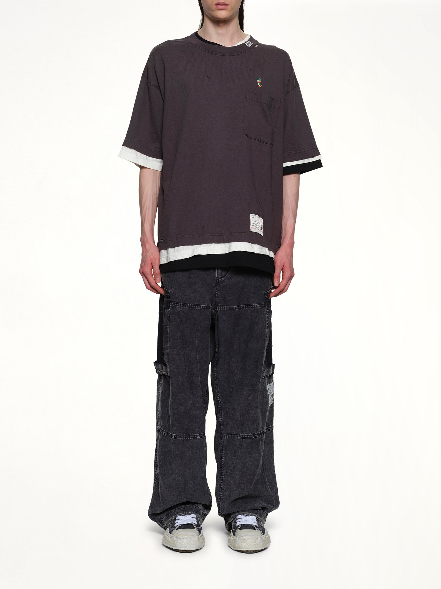 Triple Layered T-Shirt in Black