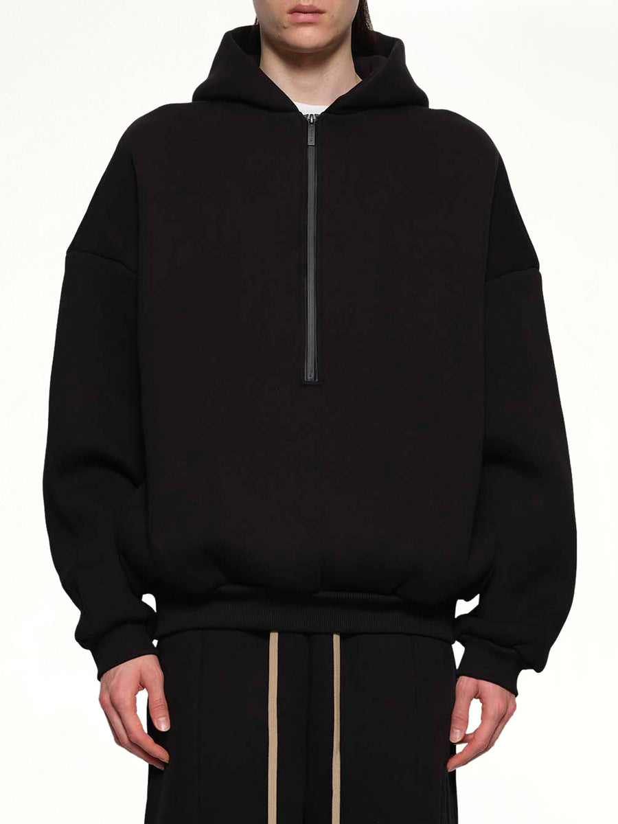 Athletic Halfzip Hoodie in Black