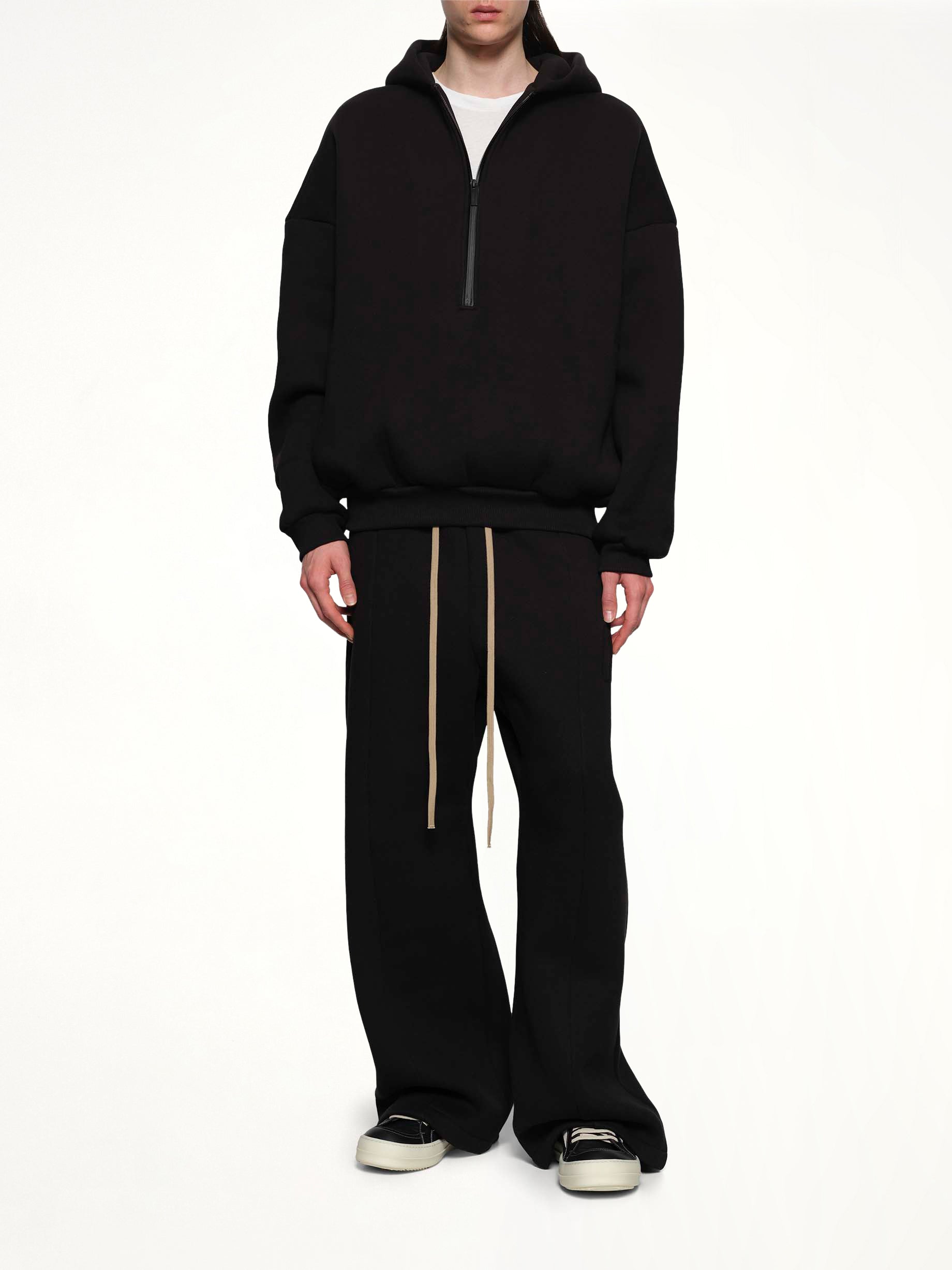 Athletic Halfzip Hoodie in Black