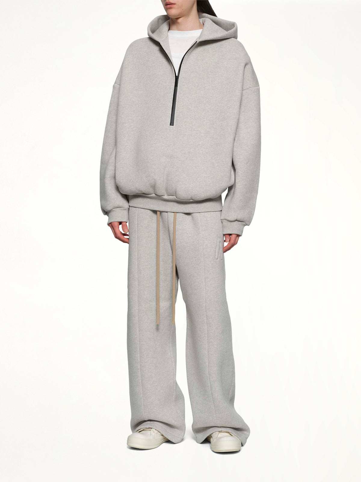 Athletic Halfzip Hoodie in Grey