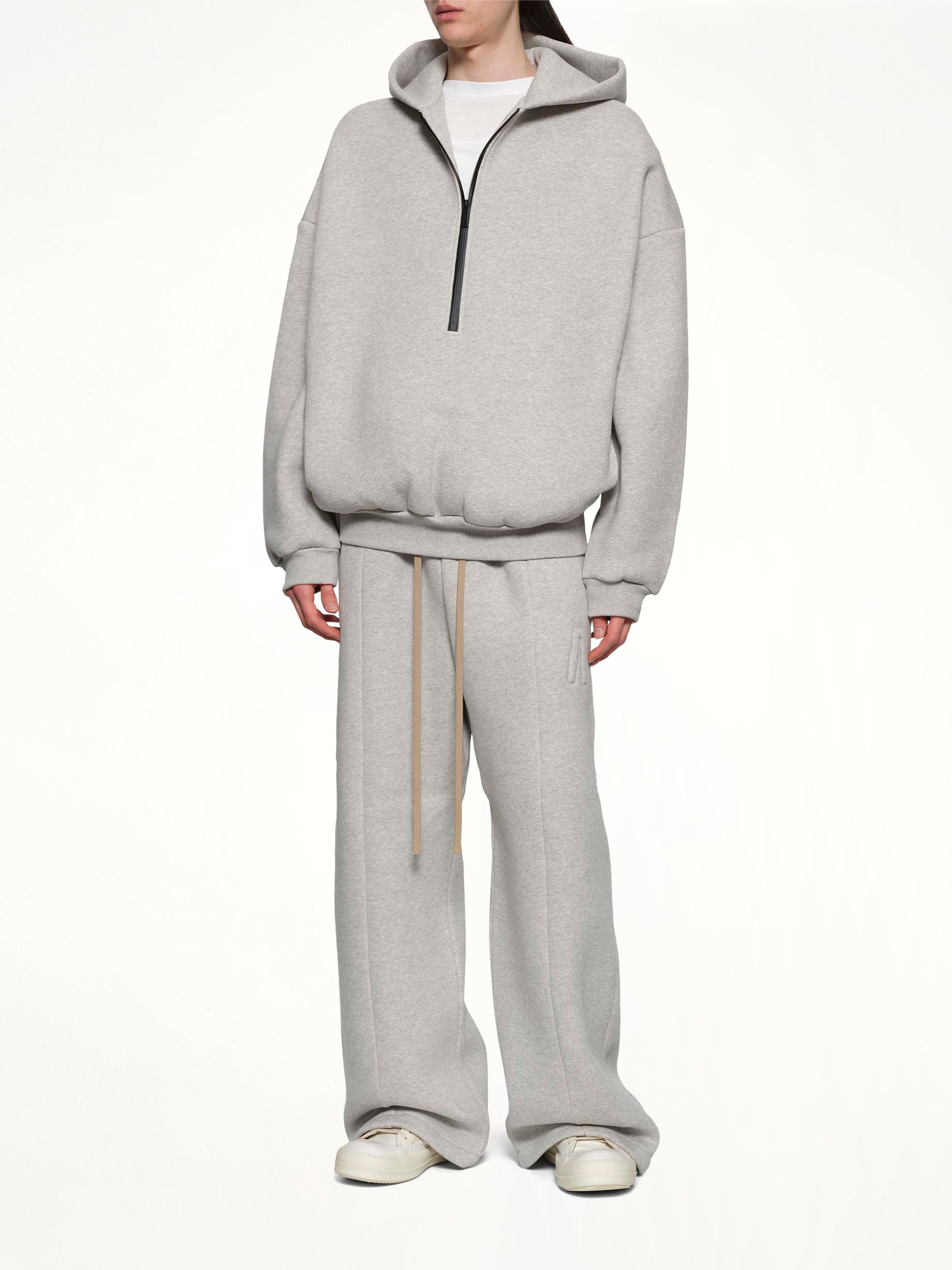 Athletic Halfzip Hoodie in Grey