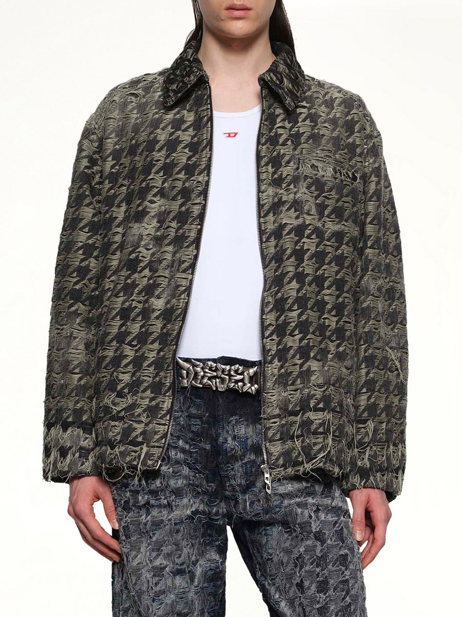 D-ELMO-FSH Runway Denim Jacket in Black