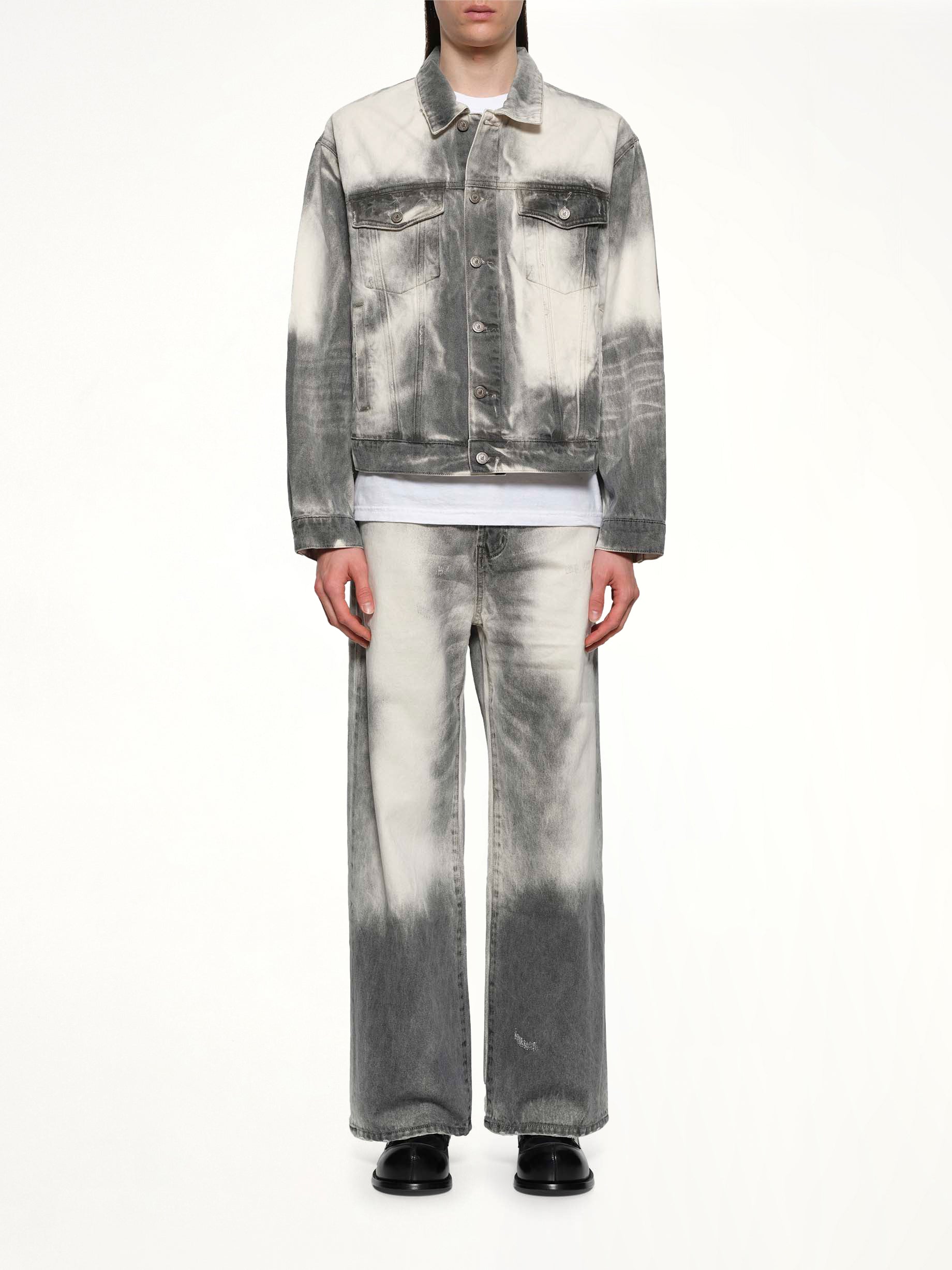 Washed Doves Denim Jacket in White