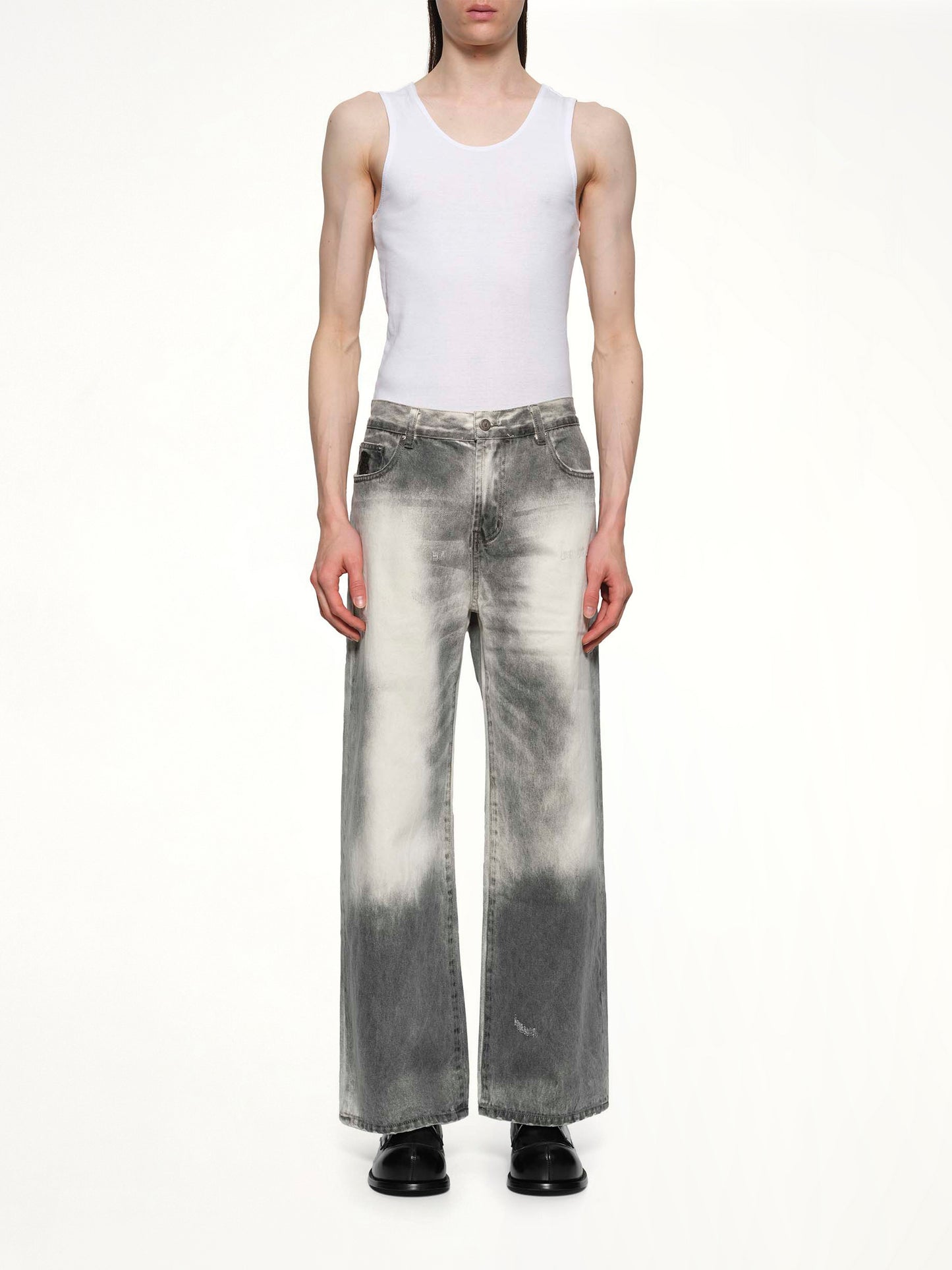 Washed Doves Denim Jeans in White