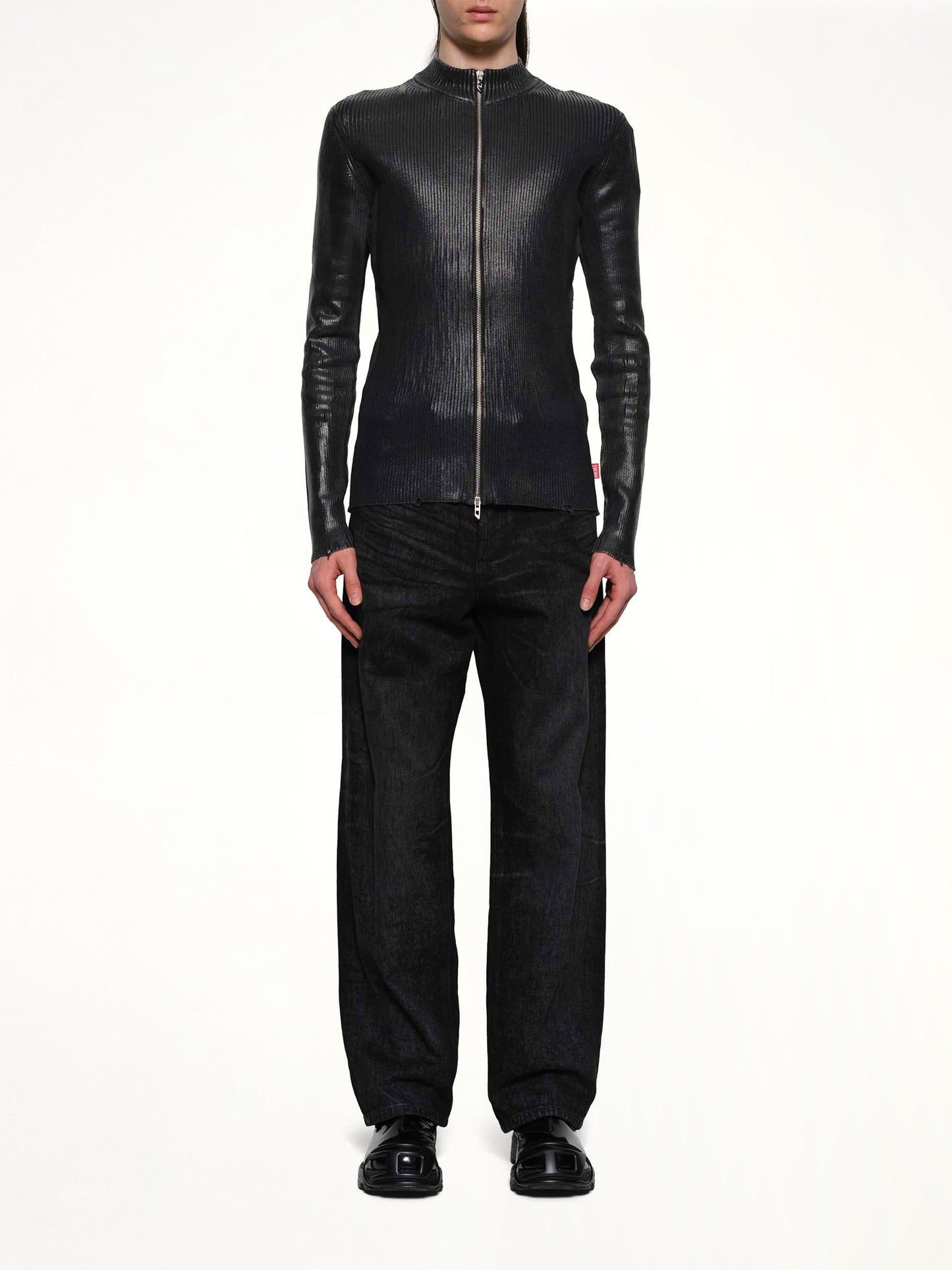 K-DARGY-D Zip Sweater in Black