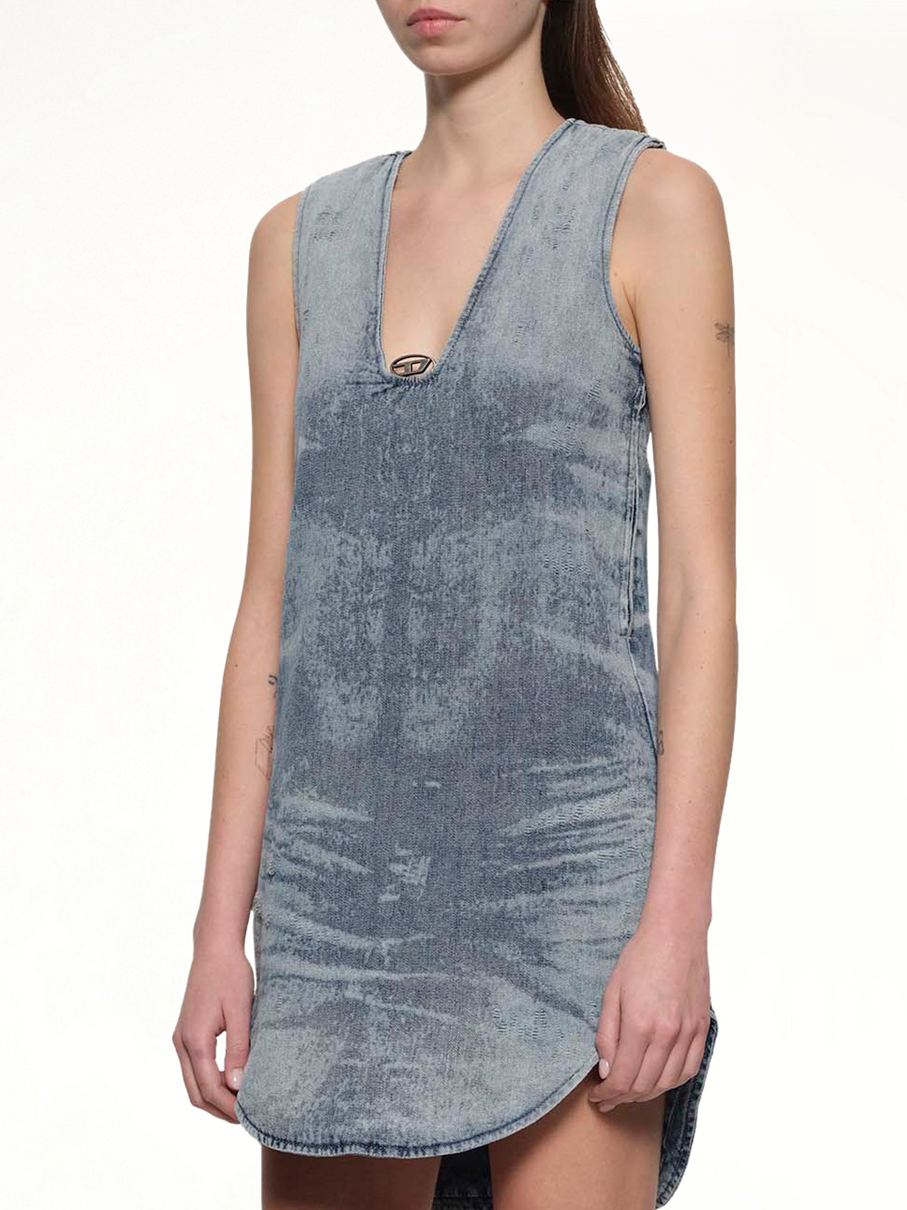 블루 DE-LARIS-DRESS-FSH