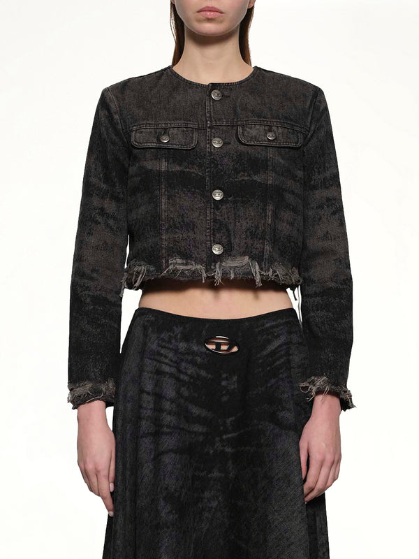 DE-GRAFFY-FSH Denim Jacket in Black
