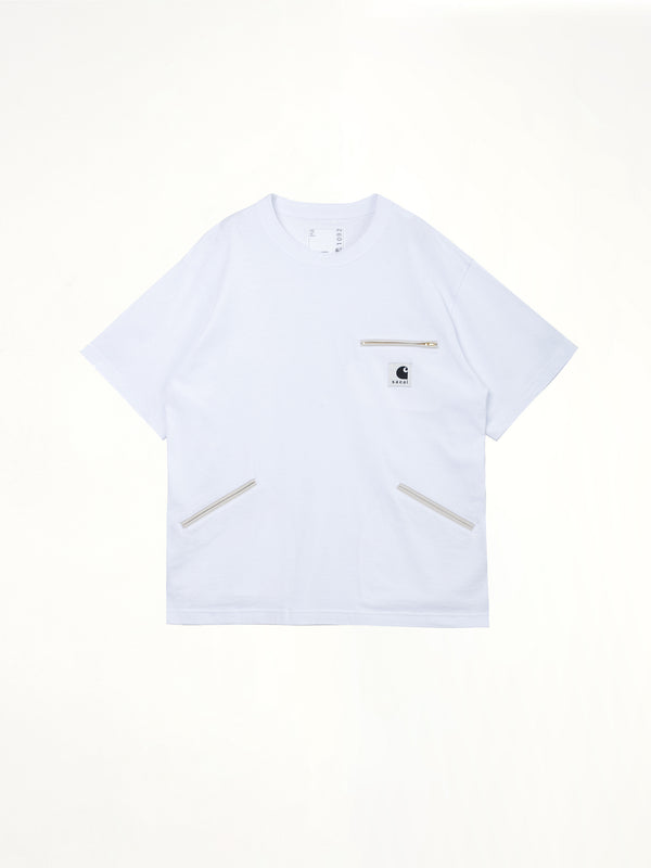 Carhartt WIP 白色纯棉平纹针织 T 恤