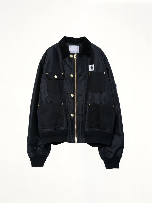 Carhartt WIP 尼龙斜纹布鸭绒夹克,黑色