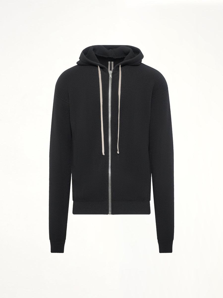 Zipped Hoodie in Black