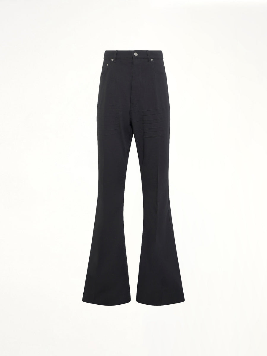 Wool Bolan Bootcut in Black