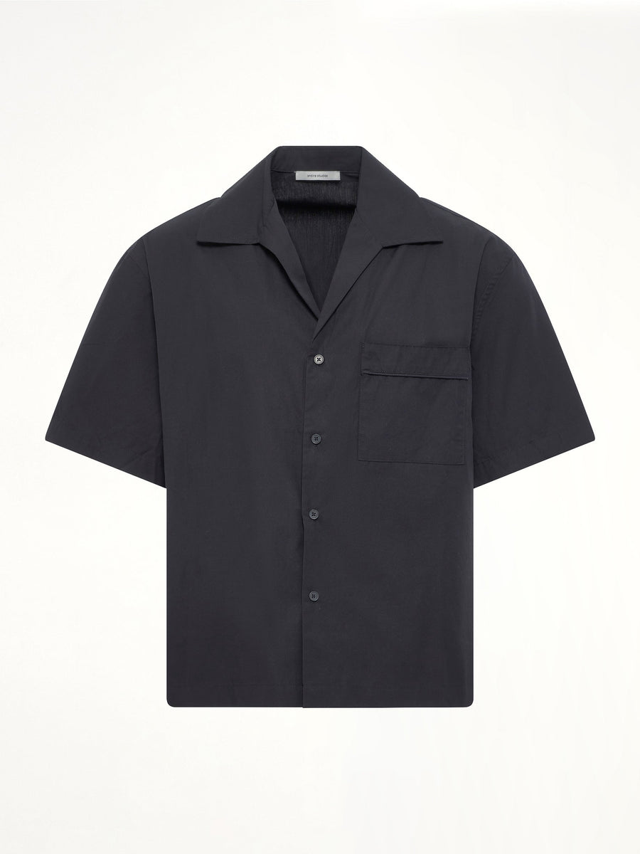 SS Pajyama Shirt in Black