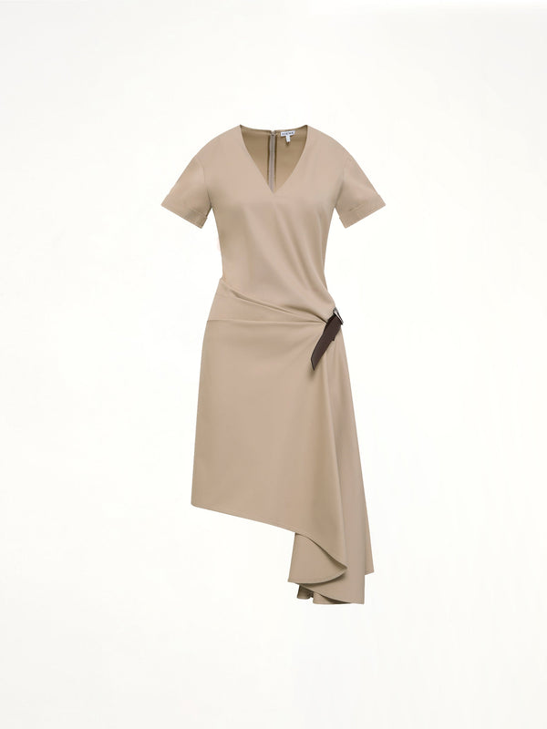Belted Dress in Beige
