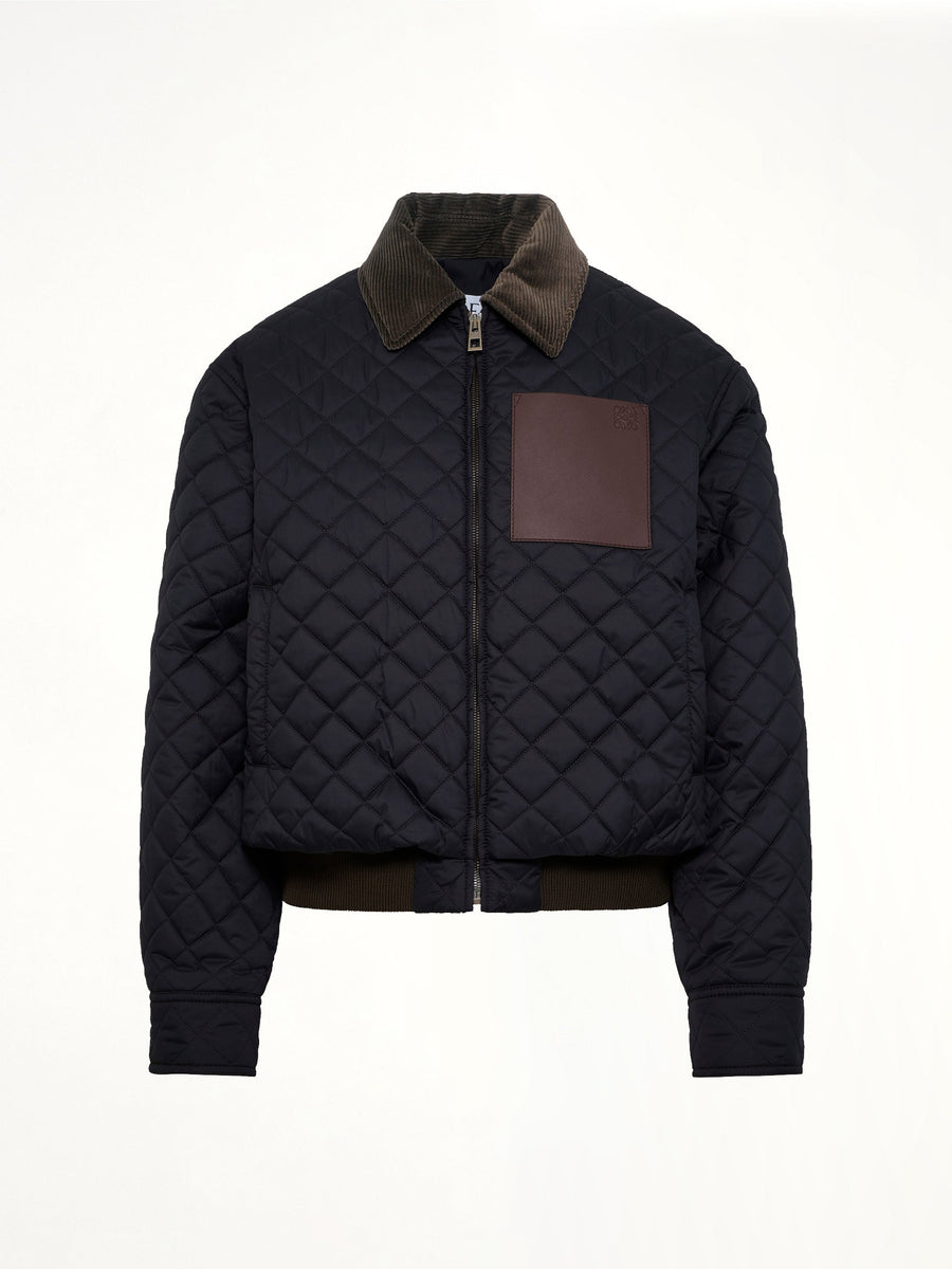 Short Padded Jacket in Dark Navy