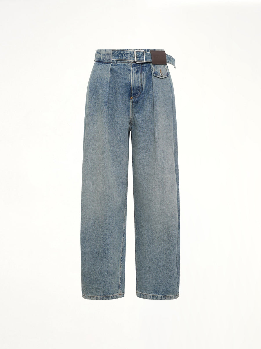 Belted Jeans AF in Washed Denim