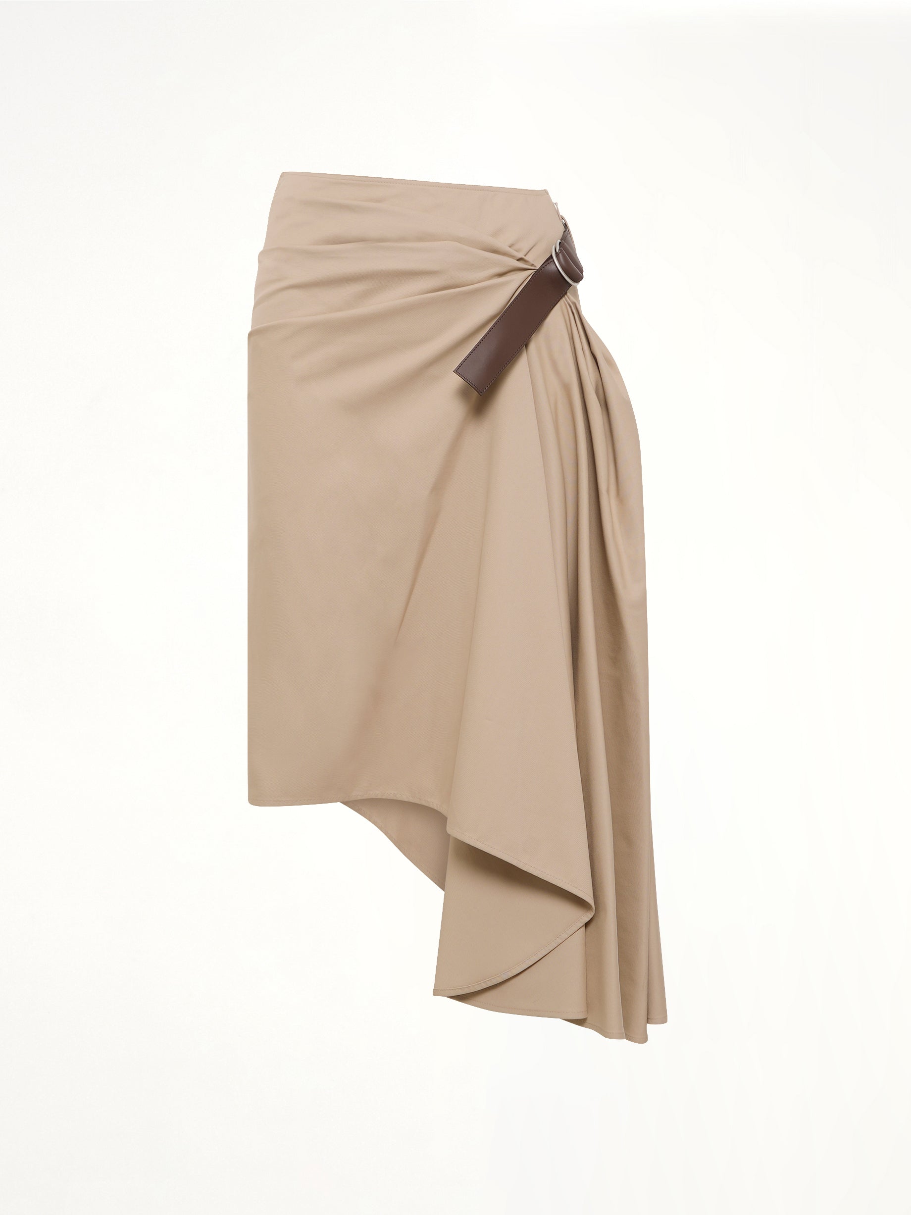 Belted Skirt in Beige