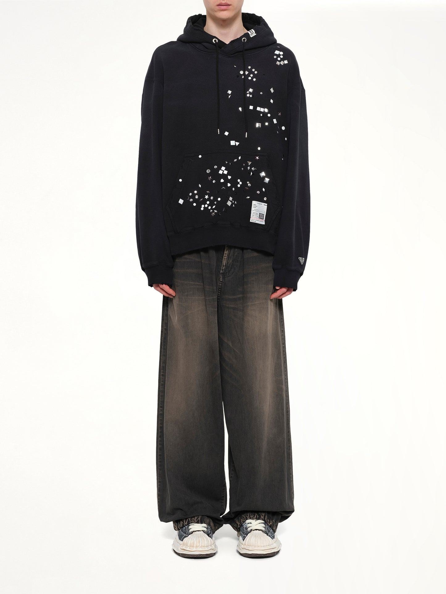 Embellished Hoodie in Black