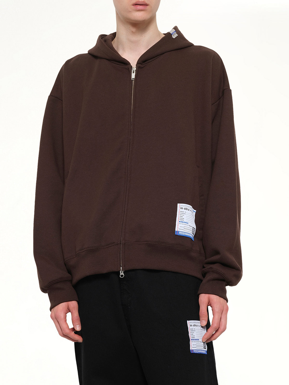 ブラウンのインストゥルメンタルヘビーウェイトジップフーディ