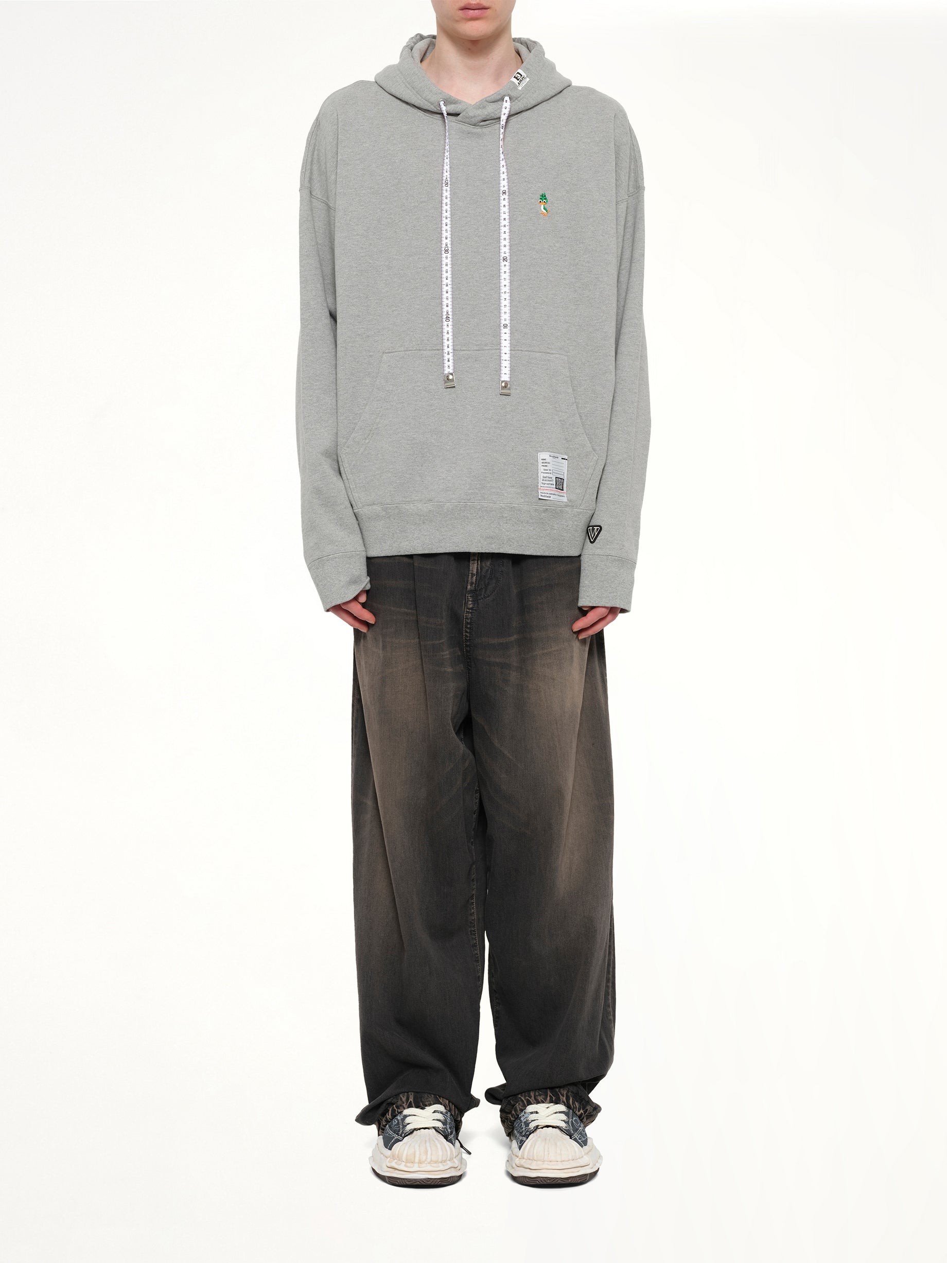 Leon Embroidery Hoodie in Gray