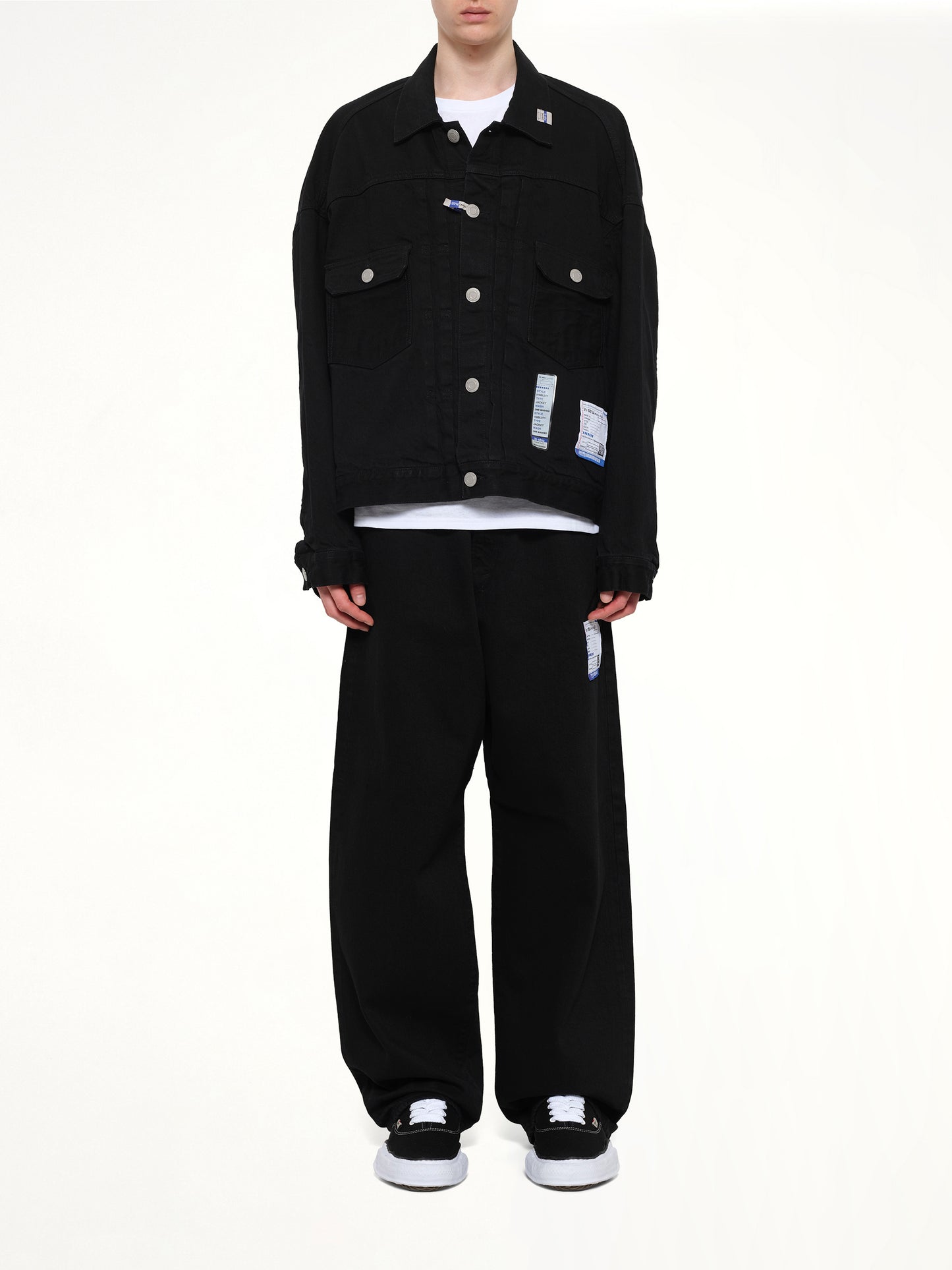 Instrumental One Washed Selvage Denim Jacket in Black