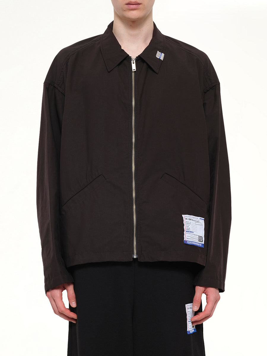 Instrumental Back Twill Zip Blouson in Black