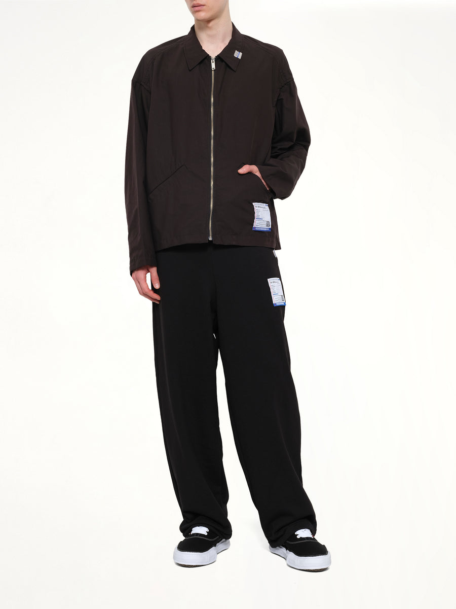 Instrumental Back Twill Zip Blouson in Black