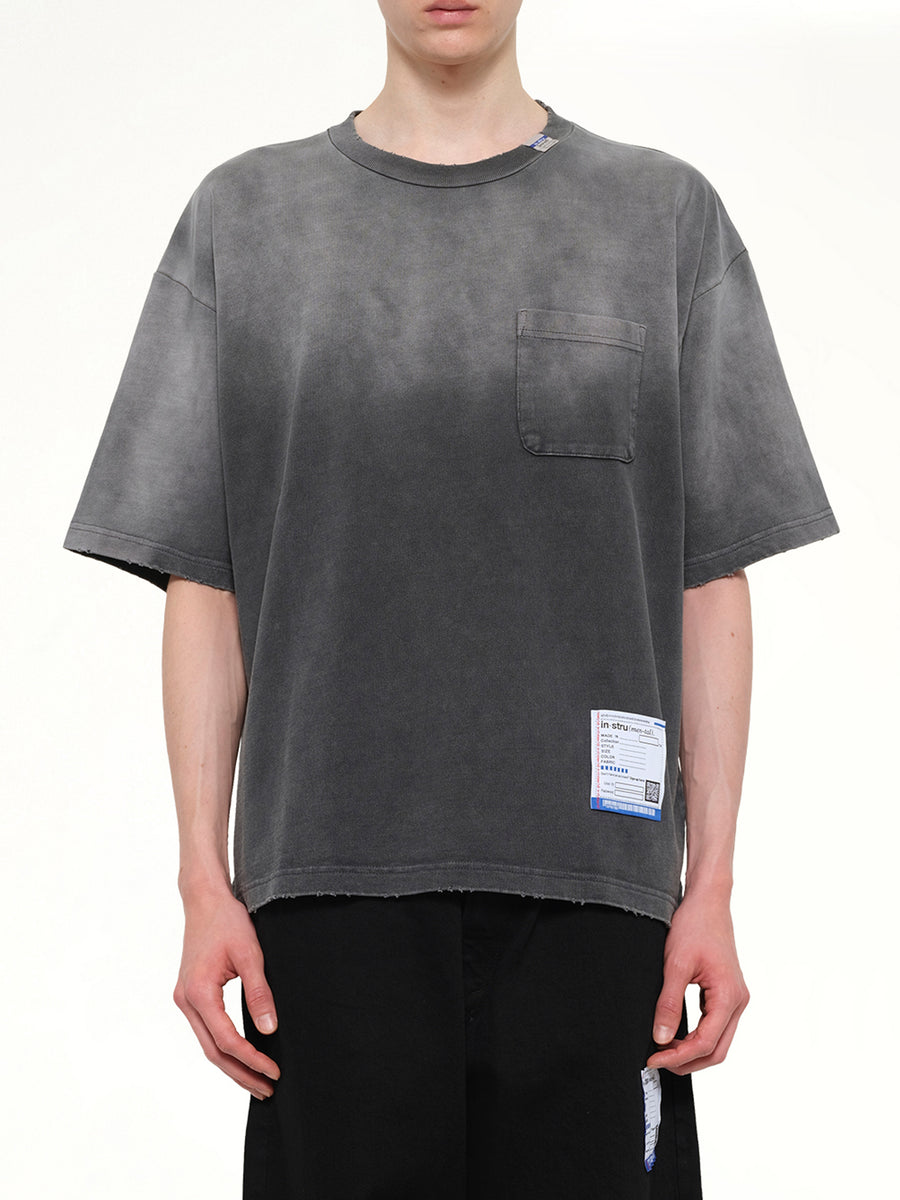 Instrumental Distressed SS T-Shirt in Black