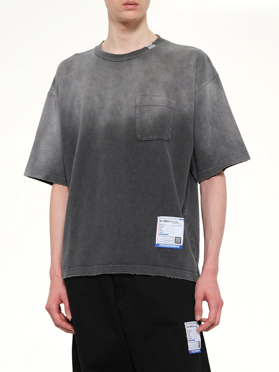 Instrumental Distressed SS T-Shirt in Black