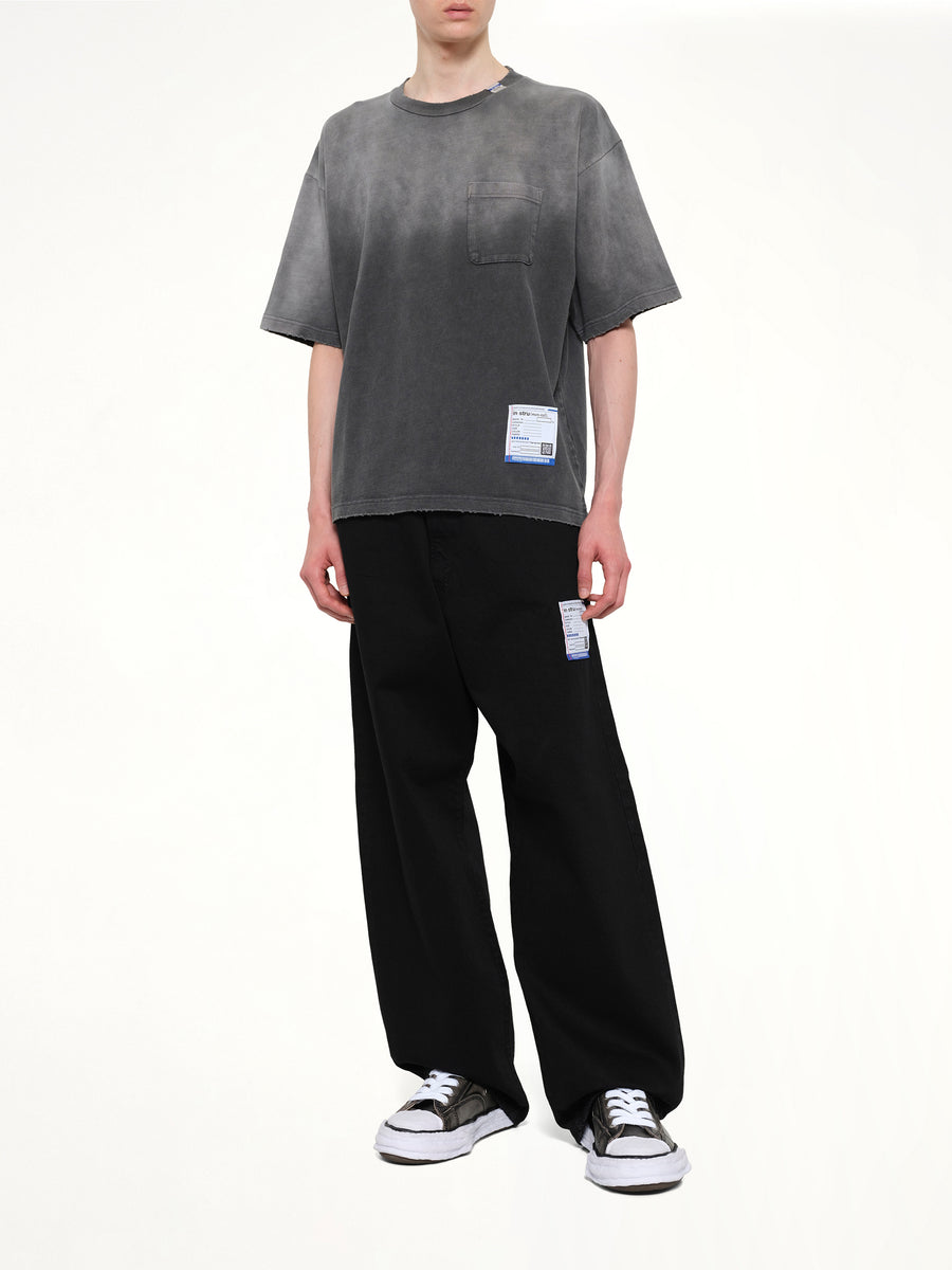 Instrumental Distressed SS T-Shirt in Black