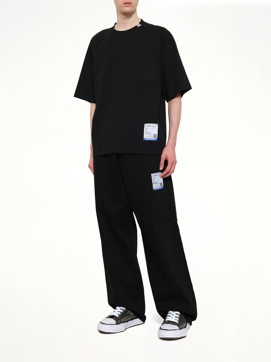 Instrumental Heavy Weight Pocket T-Shirt in Black