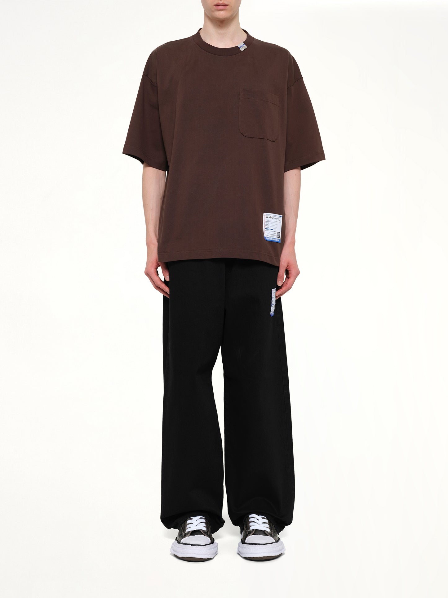 Instrumental Heavy Weight Pocket T-Shirt in Brown