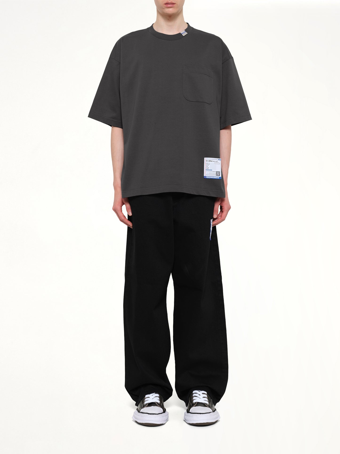 Instrumental Heavy Weight Pocket T-Shirt in Dark Gray