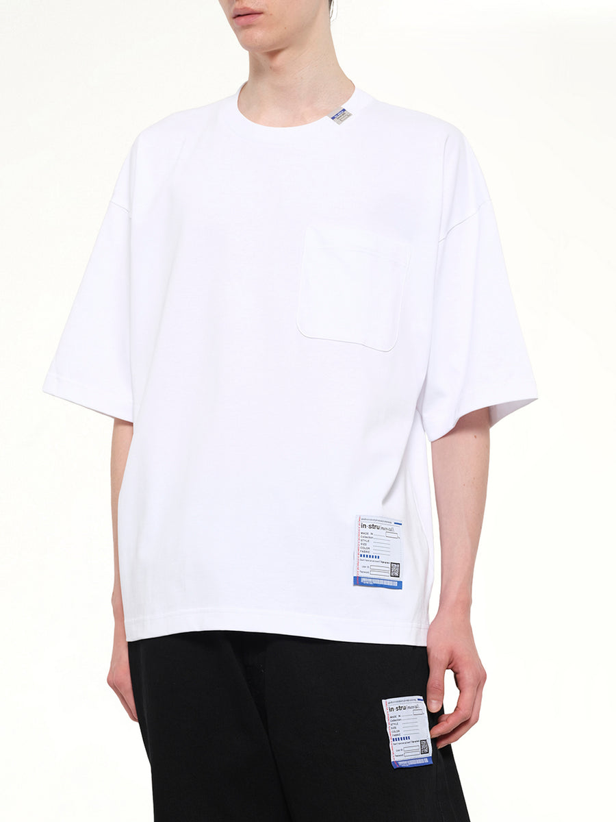 Instrumental Heavy Weight Pocket T-Shirt in White