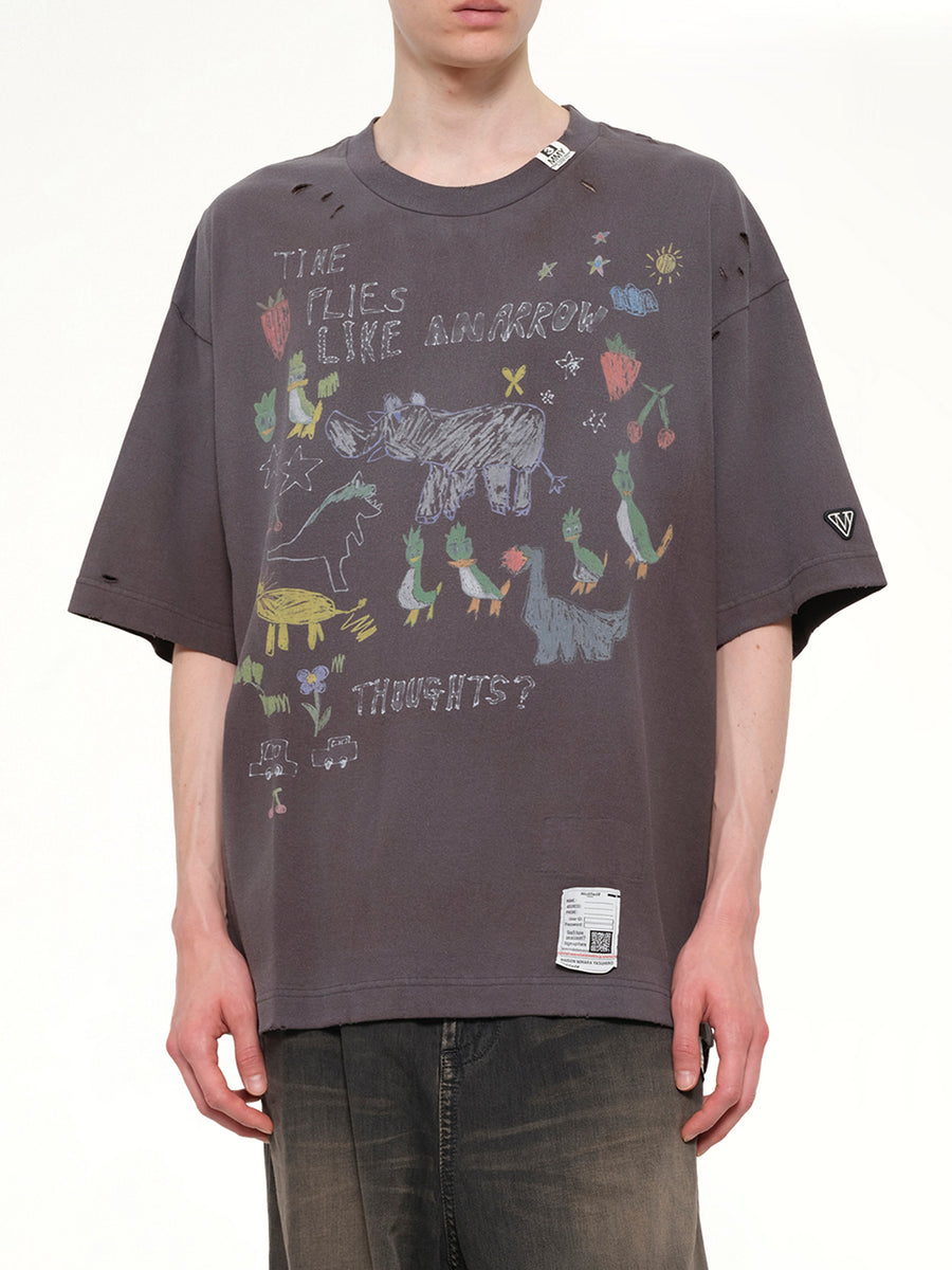 Kids Doodle T-Shirt in Black