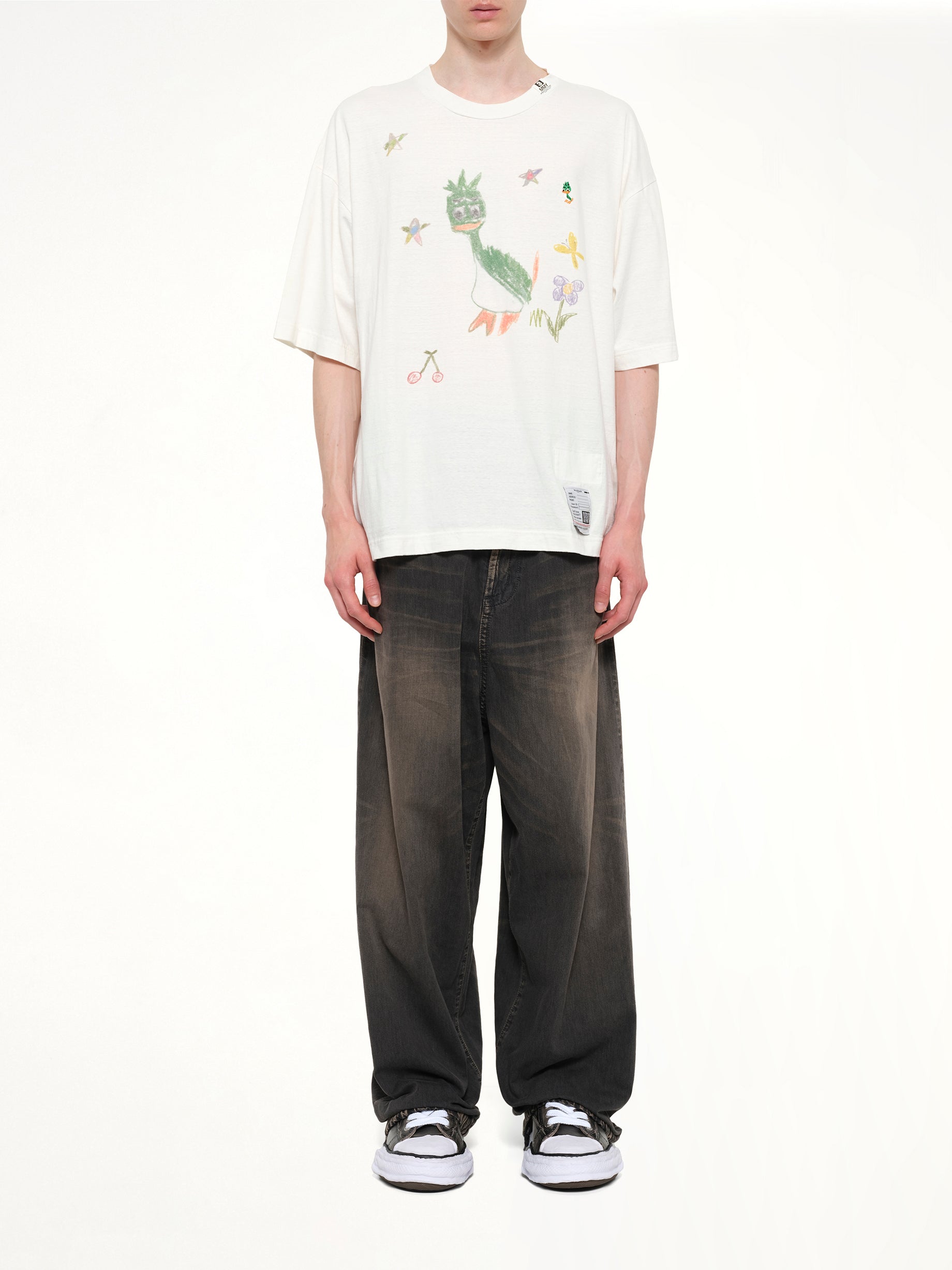 Leon Kids Doodle T-Shirt in White